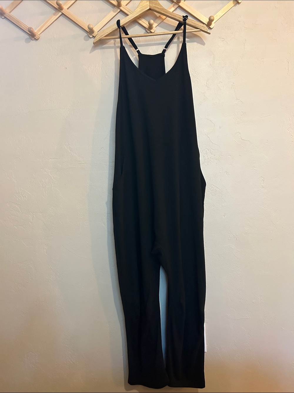 Black Adjustable-Strap Sleeveless Jumpsuit